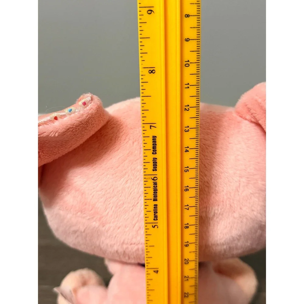 Littlest Pet Shop Pink Mouse Plush 2007 Hasbro LPS Stuffed Animal Glitter Eyes